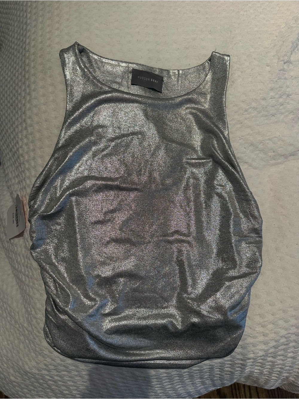 Silver Metallic Tank Top